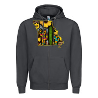 Smoke Western Missouri Map Sunflower And Cactus Pattern Zipper Hoodie - Bettercallsaul