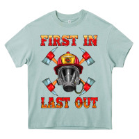 Arona firefighter face mask with axes Heavy Core Tee - HRA Design Shop