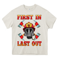 Firefighter Face Mask With Axes Heavy Core Tee | Teevron