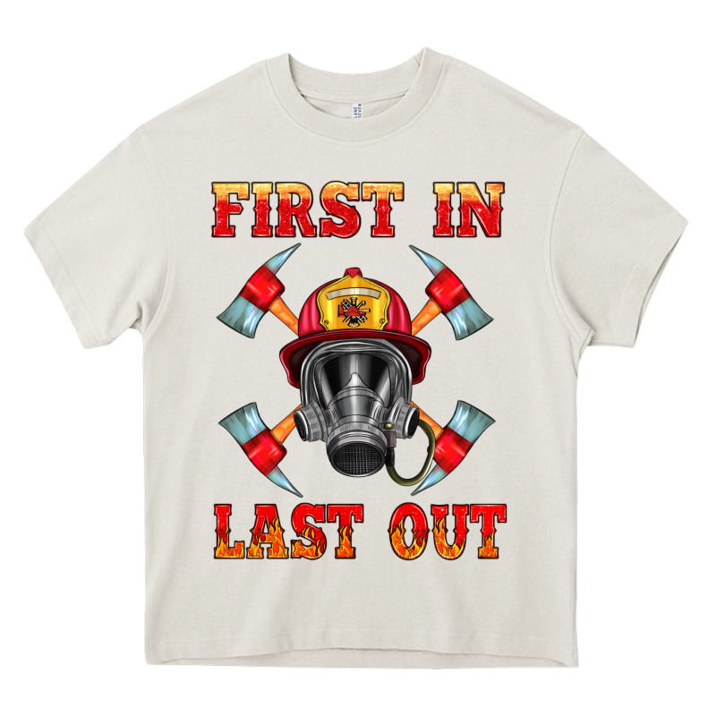 Firefighter Face Mask With Axes Heavy Core Tee by HRA Design Shop | Teevron