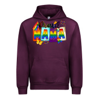 Mauve Wine Proud mama Mother's Day Urban Hoodie - FaDigitalArtStudio