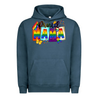 Pigment Midnight Navy Proud mama Mother's Day Urban Hoodie - FaDigitalArtStudio