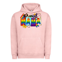 Pigment Salmon Proud mama Mother's Day Urban Hoodie - FaDigitalArtStudio