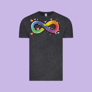 Infinity Symbol Autism Vintage Tee Designed By Maliassmallbusiness