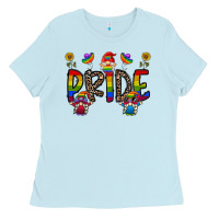 Baby Blue pride gnome Ladies Tee - CowhideDigitalArt