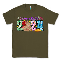 Army Green Happy Easter 2024 Classic Tee - CowhideDigitalArt