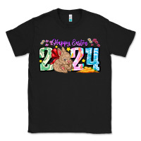 Black Happy Easter 2024 Classic Tee - CowhideDigitalArt