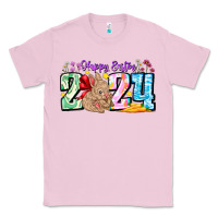 Bubblegum Pink Happy Easter 2024 Classic Tee - CowhideDigitalArt