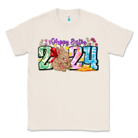 Natural Happy Easter 2024 Classic Tee - CowhideDigitalArt