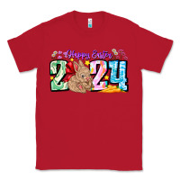 Red Happy Easter 2024 Classic Tee - CowhideDigitalArt