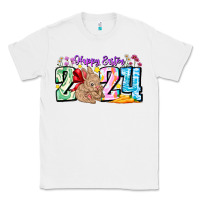 White Happy Easter 2024 Classic Tee - CowhideDigitalArt