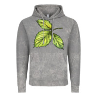 Cloud Rock green leaf Vintage Hoodie - BarkalooDesign