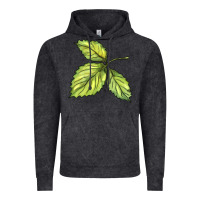 Vintage Black green leaf Vintage Hoodie - BarkalooDesign