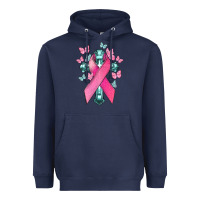 Navy Cancer Cross Cancer Awareness Heavyweight Hoodie - HowdyJamesFarm