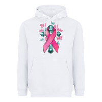 White Cancer Cross Cancer Awareness Heavyweight Hoodie - HowdyJamesFarm