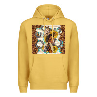 Antique Gold horses with sunflowers Premium Hoodie - TumblerDesignByShophia