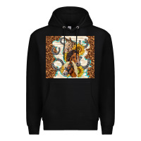 Black horses with sunflowers Premium Hoodie - TumblerDesignByShophia