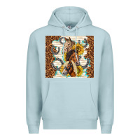 Blue Mist horses with sunflowers Premium Hoodie - TumblerDesignByShophia