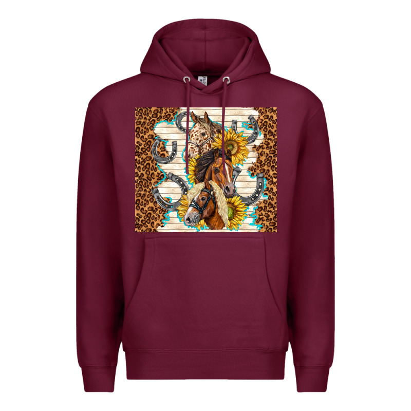 Horses With Sunflowers Premium Hoodie by TumblerDesignByShophia | Teevron