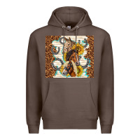 Coffee horses with sunflowers Premium Hoodie - TumblerDesignByShophia