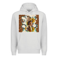 Dove Grey horses with sunflowers Premium Hoodie - TumblerDesignByShophia