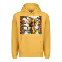 Mustard horses with sunflowers Premium Hoodie - TumblerDesignByShophia