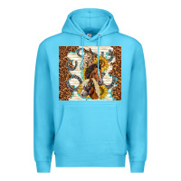 Ocean Blue horses with sunflowers Premium Hoodie - TumblerDesignByShophia