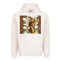Pale Pink horses with sunflowers Premium Hoodie - TumblerDesignByShophia