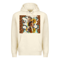 Sandshell horses with sunflowers Premium Hoodie - TumblerDesignByShophia