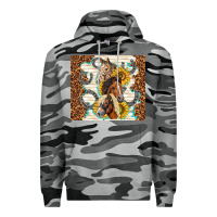 Slate Camo horses with sunflowers Premium Hoodie - TumblerDesignByShophia