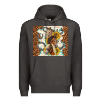 Smoke horses with sunflowers Premium Hoodie - TumblerDesignByShophia