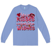 Colony Blue love kisses valentine wishes Long Sleeve Tee - NancyCooperArtShop