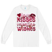 White love kisses valentine wishes Long Sleeve Tee - NancyCooperArtShop