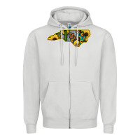 Western North Carolina Map Sunflower Zipper Hoodie | Teevron