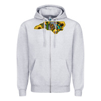 Heather Grey Western North Carolina Map Sunflower Zipper Hoodie - Bettercallsaul