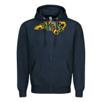 Navy Western North Carolina Map Sunflower Zipper Hoodie - Bettercallsaul