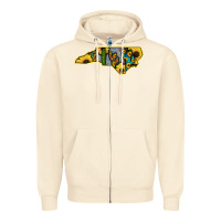 Sandshell Western North Carolina Map Sunflower Zipper Hoodie - Bettercallsaul