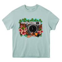 Arona floral lotus leaf film roll vintage camera Heavy Core Tee - FaDigitalArtStudio