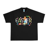 Black easter cross with bunny Urban Heavy Tee - MaliasSmallBusiness