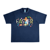 Navy easter cross with bunny Urban Heavy Tee - MaliasSmallBusiness