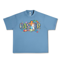 Pebble Blue easter cross with bunny Urban Heavy Tee - MaliasSmallBusiness