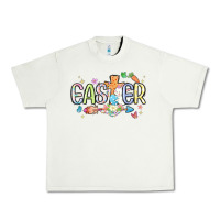 Pistachio easter cross with bunny Urban Heavy Tee - MaliasSmallBusiness