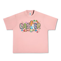 Salmon easter cross with bunny Urban Heavy Tee - MaliasSmallBusiness