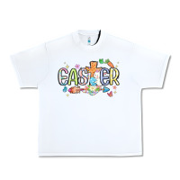 White easter cross with bunny Urban Heavy Tee - MaliasSmallBusiness
