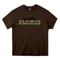 Chocolate Brown simply blessed Heavy Core Tee - BarkalooDesign