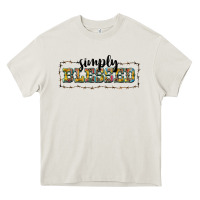 Cream simply blessed Heavy Core Tee - BarkalooDesign