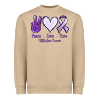 Mushroom Peace love cure Testicular Cancer Heavyweight Sweatshirt - NancyCooperArtShop