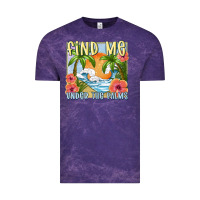 Cloud Purple find me under the palms Vintage Tee - MaliasSmallBusiness