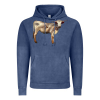 Vintage Denim Texas Longhorn Heifer Vintage Hoodie - LillyAllenDesigns