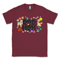 Burgundy dog mom Classic Tee - MaliasSmallBusiness